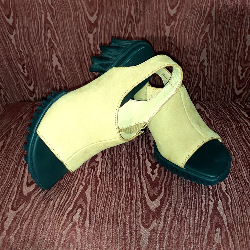 4CCCCEES BLOFFO OVA Open Toe Sandals Leather Women's Size 37 NEW